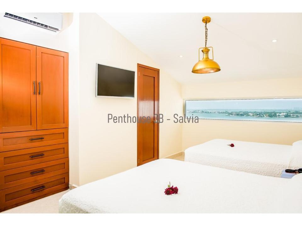2 Story Oceanfront Penthouses On Cancun Beach! Extérieur photo