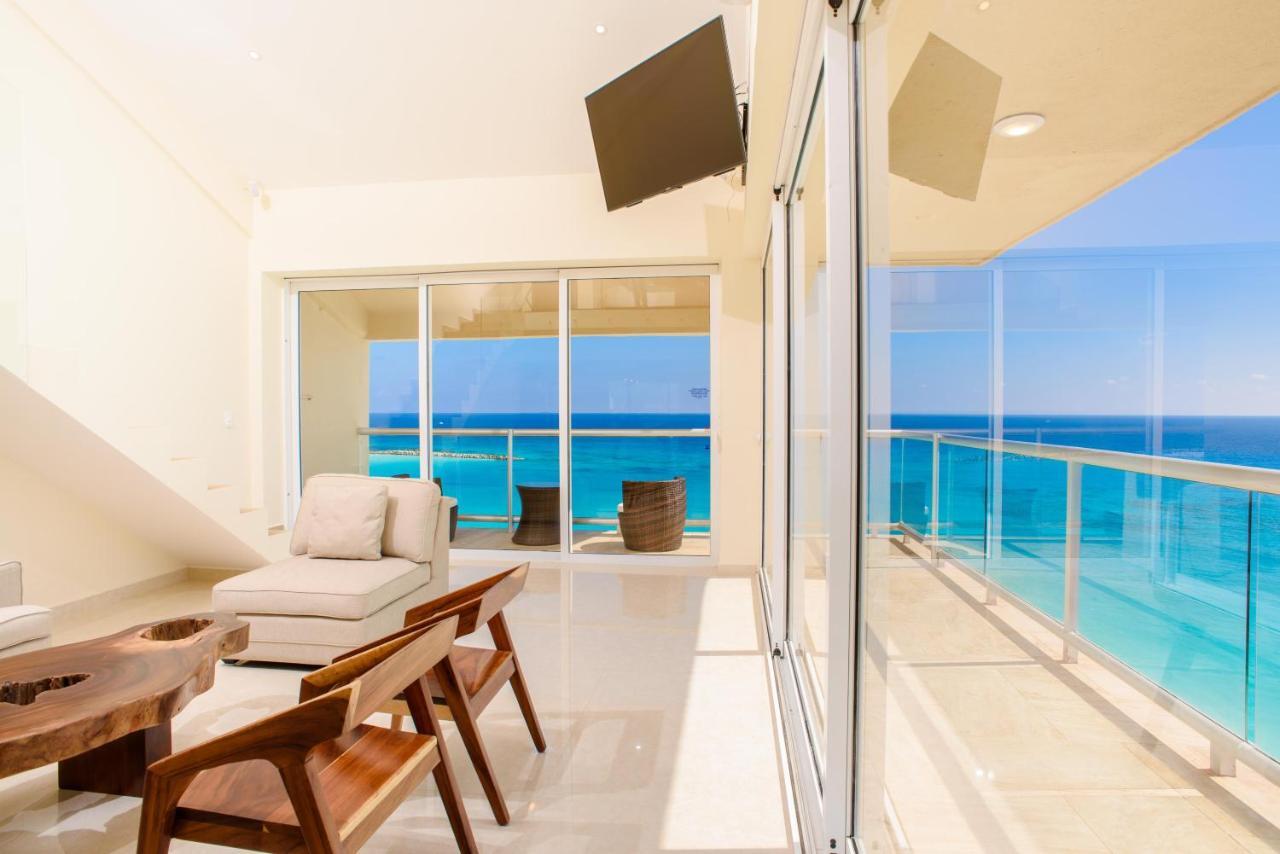 2 Story Oceanfront Penthouses On Cancun Beach! Extérieur photo